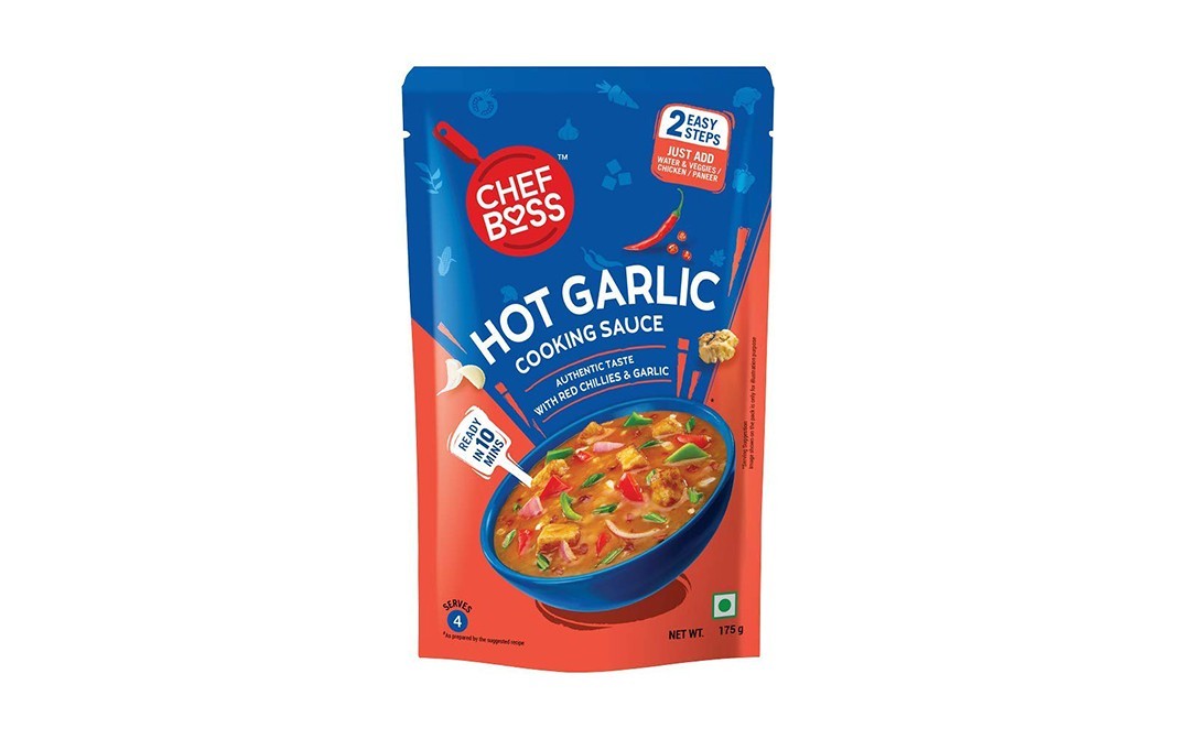 Chef Boss Hot Garlic Cooking Sauce    Pack  175 grams